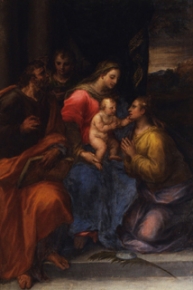 Madonna and Child with saints Matthew, Lucy and angel